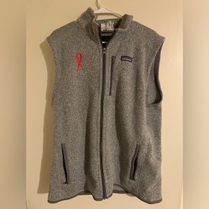 Grey Patagonia Vest- HIV Awareness Patch